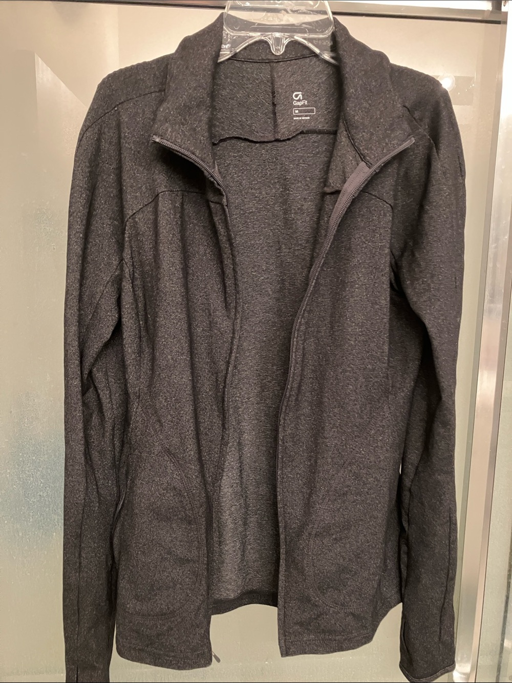 GAP Heathered Charcoal Full-Zip Jacket